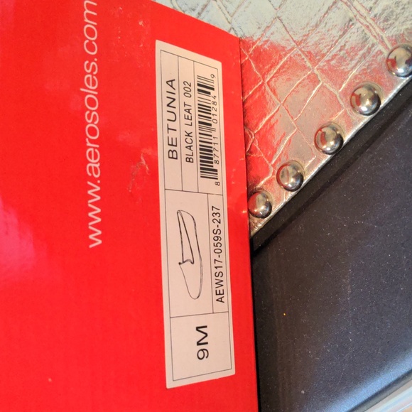 Areosoles loafer in black leather NEW in box size 9 - Picture 3 of 4